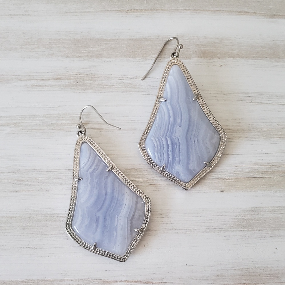 White/Silver Alexandra Kendra Scott Earrings
